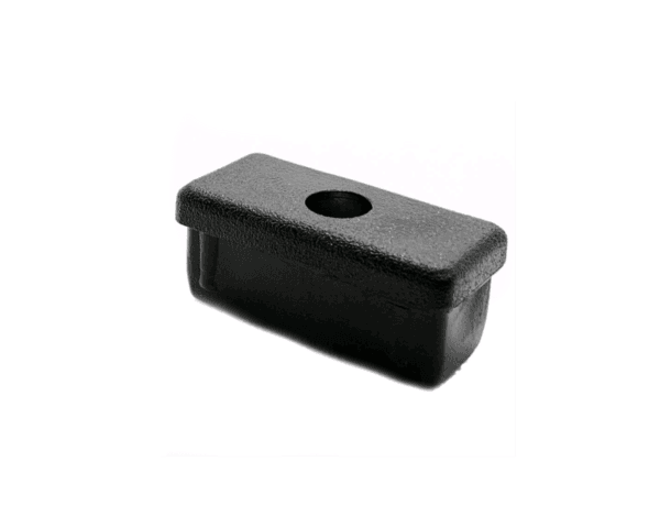 Buje plástico con tuerca metálica para tubo rectangular de 3/4” x 1 3/4” calibre 18 o 20