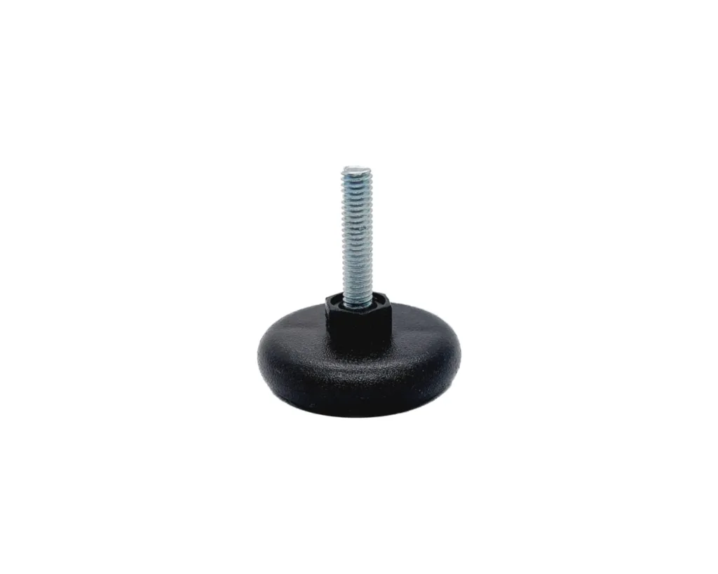 Nivelador plástico redondo diámetro de la base 80 mm con tornillo metálico